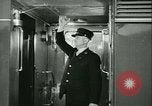 Image of 1940s passenger railroad train operations and personnel United States USA, 1948, second 62 stock footage video 65675073411