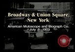 Image of New York City street scene early 1900s New York City USA, 1903, second 5 stock footage video 65675073418