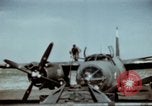 Image of B-26 Marauder bombers refueled and departing on mission Germany, 1945, second 6 stock footage video 65675073921