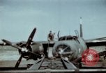 Image of B-26 Marauder bombers refueled and departing on mission Germany, 1945, second 8 stock footage video 65675073921