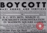 Image of Boycott Campaign Flyer New York City USA, 1937, second 3 stock footage video 65675073930