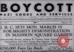 Image of Boycott Campaign Flyer New York City USA, 1937, second 4 stock footage video 65675073930
