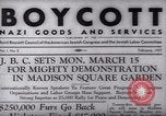 Image of Boycott Campaign Flyer New York City USA, 1937, second 5 stock footage video 65675073930
