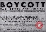 Image of Boycott Campaign Flyer New York City USA, 1937, second 7 stock footage video 65675073930