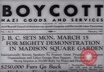 Image of Boycott Campaign Flyer New York City USA, 1937, second 16 stock footage video 65675073930