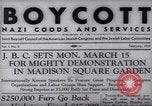 Image of Boycott Campaign Flyer New York City USA, 1937, second 21 stock footage video 65675073930