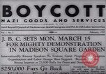 Image of Boycott Campaign Flyer New York City USA, 1937, second 24 stock footage video 65675073930