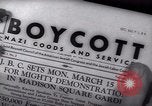 Image of Boycott Campaign Flyer New York City USA, 1937, second 40 stock footage video 65675073930