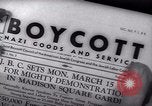 Image of Boycott Campaign Flyer New York City USA, 1937, second 42 stock footage video 65675073930