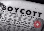 Image of Boycott Campaign Flyer New York City USA, 1937, second 45 stock footage video 65675073930