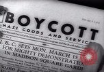 Image of Boycott Campaign Flyer New York City USA, 1937, second 46 stock footage video 65675073930