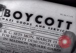 Image of Boycott Campaign Flyer New York City USA, 1937, second 49 stock footage video 65675073930