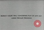 Image of Nazi German Judge Ronald Freisler Germany, 1944, second 3 stock footage video 65675074287