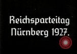 Standbild Adolf Hitler im Jahre 1927 Reichspartei Nürnberg Deutschland, 1927, aus Sekunde 4 historischem Filmmaterial Videoclip 65675074292
