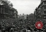 Image of Crowd listens to Churchill speech Parliament Square on V-E Day London England United Kingdom, 1945, second 7 stock footage video 65675074353