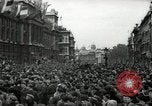 Image of Crowd listens to Churchill speech Parliament Square on V-E Day London England United Kingdom, 1945, second 8 stock footage video 65675074353