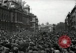 Image of Crowd listens to Churchill speech Parliament Square on V-E Day London England United Kingdom, 1945, second 9 stock footage video 65675074353