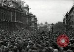 Image of Crowd listens to Churchill speech Parliament Square on V-E Day London England United Kingdom, 1945, second 10 stock footage video 65675074353