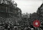 Image of Crowd listens to Churchill speech Parliament Square on V-E Day London England United Kingdom, 1945, second 14 stock footage video 65675074353