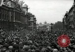 Image of Crowd listens to Churchill speech Parliament Square on V-E Day London England United Kingdom, 1945, second 15 stock footage video 65675074353
