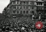 Image of Crowd listens to Churchill speech Parliament Square on V-E Day London England United Kingdom, 1945, second 21 stock footage video 65675074353