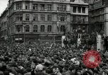 Image of Crowd listens to Churchill speech Parliament Square on V-E Day London England United Kingdom, 1945, second 23 stock footage video 65675074353