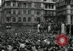 Image of Crowd listens to Churchill speech Parliament Square on V-E Day London England United Kingdom, 1945, second 24 stock footage video 65675074353