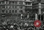Image of Crowd listens to Churchill speech Parliament Square on V-E Day London England United Kingdom, 1945, second 25 stock footage video 65675074353