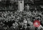 Image of Crowd listens to Churchill speech Parliament Square on V-E Day London England United Kingdom, 1945, second 26 stock footage video 65675074353