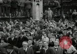 Image of Crowd listens to Churchill speech Parliament Square on V-E Day London England United Kingdom, 1945, second 28 stock footage video 65675074353