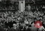 Image of Crowd listens to Churchill speech Parliament Square on V-E Day London England United Kingdom, 1945, second 29 stock footage video 65675074353