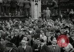 Image of Crowd listens to Churchill speech Parliament Square on V-E Day London England United Kingdom, 1945, second 30 stock footage video 65675074353
