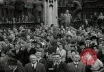 Image of Crowd listens to Churchill speech Parliament Square on V-E Day London England United Kingdom, 1945, second 31 stock footage video 65675074353