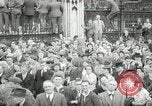 Image of Crowd listens to Churchill speech Parliament Square on V-E Day London England United Kingdom, 1945, second 32 stock footage video 65675074353