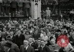 Image of Crowd listens to Churchill speech Parliament Square on V-E Day London England United Kingdom, 1945, second 34 stock footage video 65675074353