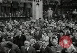 Image of Crowd listens to Churchill speech Parliament Square on V-E Day London England United Kingdom, 1945, second 35 stock footage video 65675074353