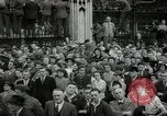 Image of Crowd listens to Churchill speech Parliament Square on V-E Day London England United Kingdom, 1945, second 36 stock footage video 65675074353