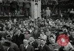 Image of Crowd listens to Churchill speech Parliament Square on V-E Day London England United Kingdom, 1945, second 37 stock footage video 65675074353