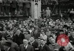 Image of Crowd listens to Churchill speech Parliament Square on V-E Day London England United Kingdom, 1945, second 39 stock footage video 65675074353