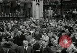 Image of Crowd listens to Churchill speech Parliament Square on V-E Day London England United Kingdom, 1945, second 40 stock footage video 65675074353