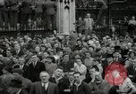 Image of Crowd listens to Churchill speech Parliament Square on V-E Day London England United Kingdom, 1945, second 41 stock footage video 65675074353