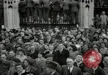 Image of Crowd listens to Churchill speech Parliament Square on V-E Day London England United Kingdom, 1945, second 45 stock footage video 65675074353