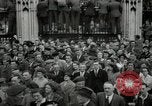 Image of Crowd listens to Churchill speech Parliament Square on V-E Day London England United Kingdom, 1945, second 46 stock footage video 65675074353