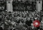 Image of Crowd listens to Churchill speech Parliament Square on V-E Day London England United Kingdom, 1945, second 47 stock footage video 65675074353