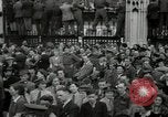 Image of Crowd listens to Churchill speech Parliament Square on V-E Day London England United Kingdom, 1945, second 51 stock footage video 65675074353