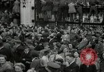 Image of Crowd listens to Churchill speech Parliament Square on V-E Day London England United Kingdom, 1945, second 54 stock footage video 65675074353