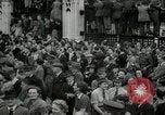 Image of Crowd listens to Churchill speech Parliament Square on V-E Day London England United Kingdom, 1945, second 60 stock footage video 65675074353