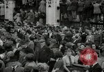 Image of Crowd listens to Churchill speech Parliament Square on V-E Day London England United Kingdom, 1945, second 62 stock footage video 65675074353