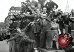 Image of English crowd celebrating V-E Day in Europe end of World War 2 London England United Kingdom, 1945, second 10 stock footage video 65675074354
