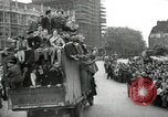 Image of English crowd celebrating V-E Day in Europe end of World War 2 London England United Kingdom, 1945, second 16 stock footage video 65675074354
